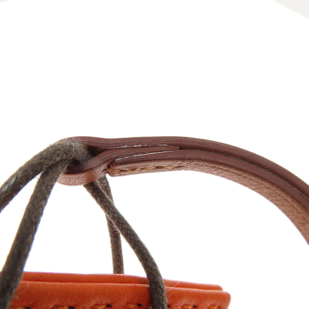 HERMES key ring Anemiro Orange Back Charm Sac Orange Fu Women Used Authentic