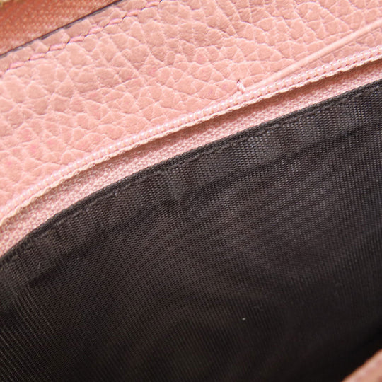GUCCI Long Wallet Purse 449347 leather pink Interlocking G Women Used Authentic