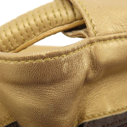 LOEWE Handbag leather gold Nappa Aire Women Used Authentic
