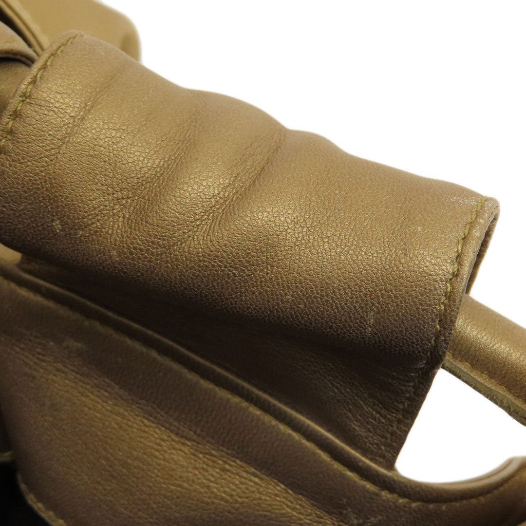 LOEWE Handbag leather gold Nappa Aire Women Used Authentic