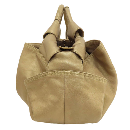 LOEWE Handbag leather gold Nappa Aire Women Used Authentic