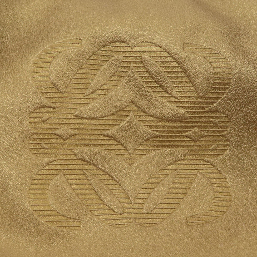 LOEWE Handbag leather gold Nappa Aire Women Used Authentic