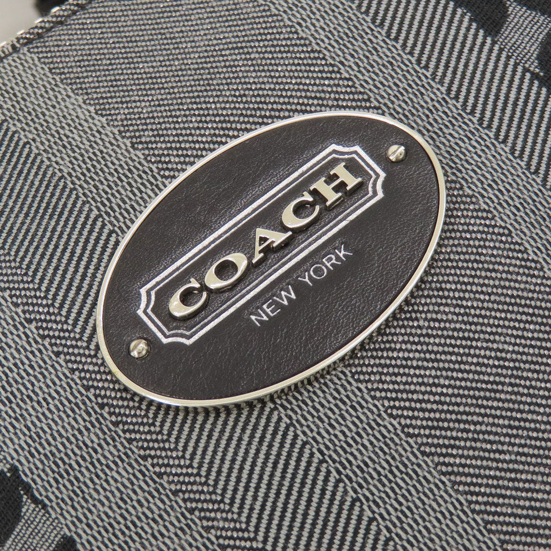 COACH Handbag 21154 canvas black Signature 2WAY Women Used Authentic