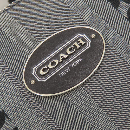 COACH Handbag 21154 canvas black Signature 2WAY Women Used Authentic