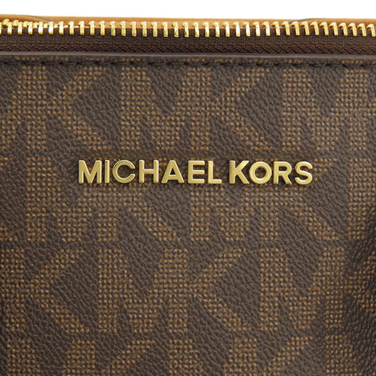 MICHAEL KORS Tote Bag PVC Brown logo 2WAY Women Used Authentic