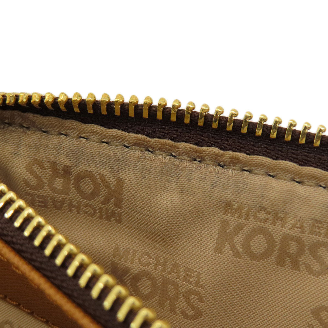 MICHAEL KORS Tote Bag PVC Brown logo 2WAY Women Used Authentic