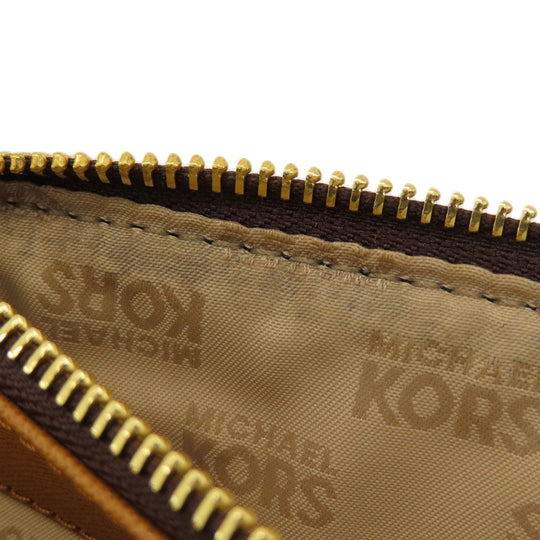 MICHAEL KORS Tote Bag PVC Brown logo 2WAY Women Used Authentic