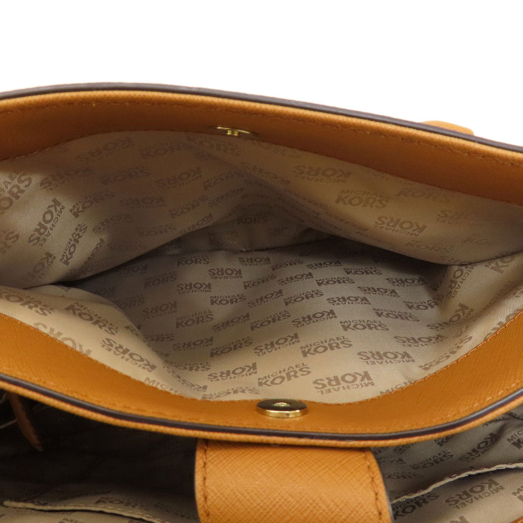 MICHAEL KORS Tote Bag PVC Brown logo 2WAY Women Used Authentic