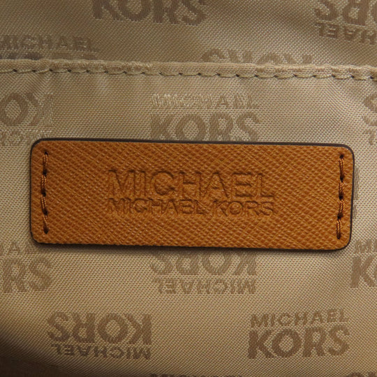 MICHAEL KORS Tote Bag PVC Brown logo 2WAY Women Used Authentic
