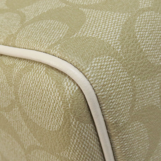 COACH Handbag F58312 PVC white Signature 2WAY Women Used Authentic