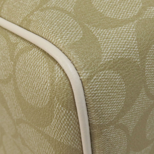 COACH Handbag F58312 PVC white Signature 2WAY Women Used Authentic