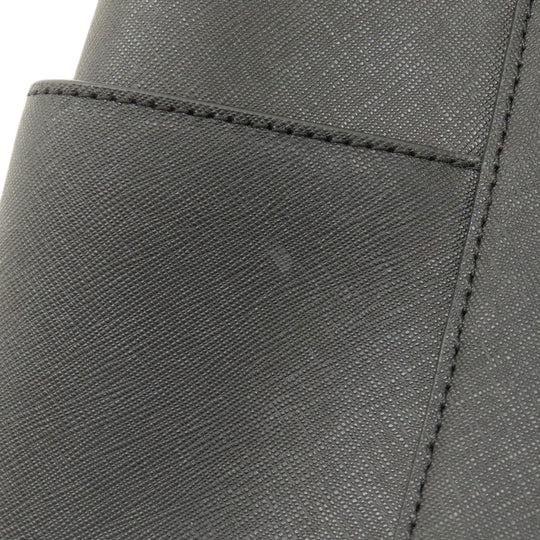MICHAEL KORS Tote Bag leather black logo Women Used Authentic