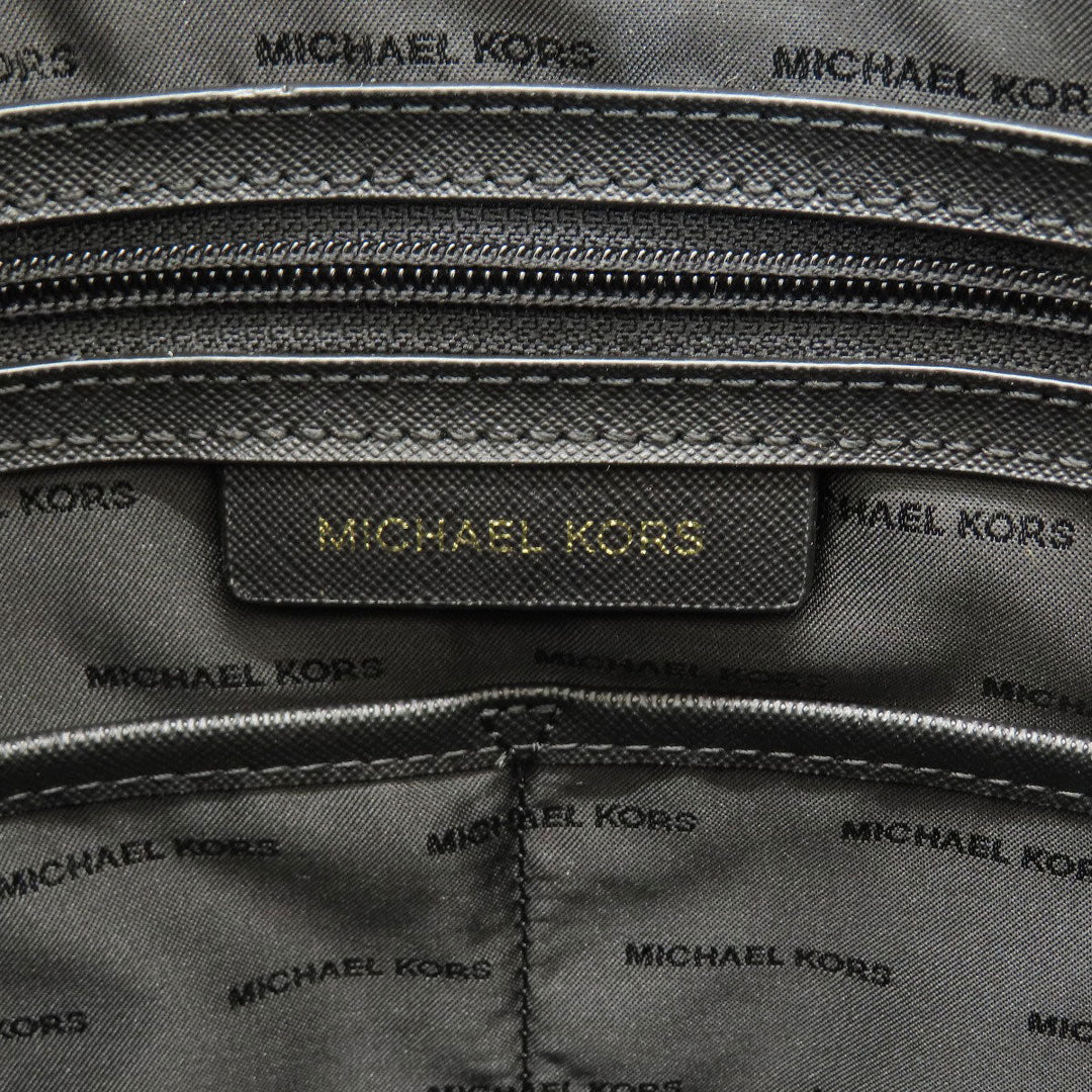 MICHAEL KORS Tote Bag leather black logo Women Used Authentic