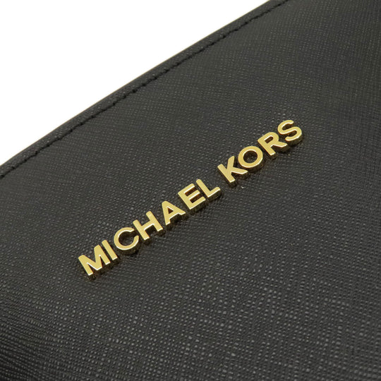 MICHAEL KORS Tote Bag leather black logo Women Used Authentic
