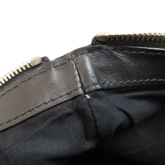 BALENCIAGA Clutch bag leather black logo mens Used Authentic