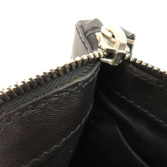 BALENCIAGA Clutch bag leather black logo mens Used Authentic