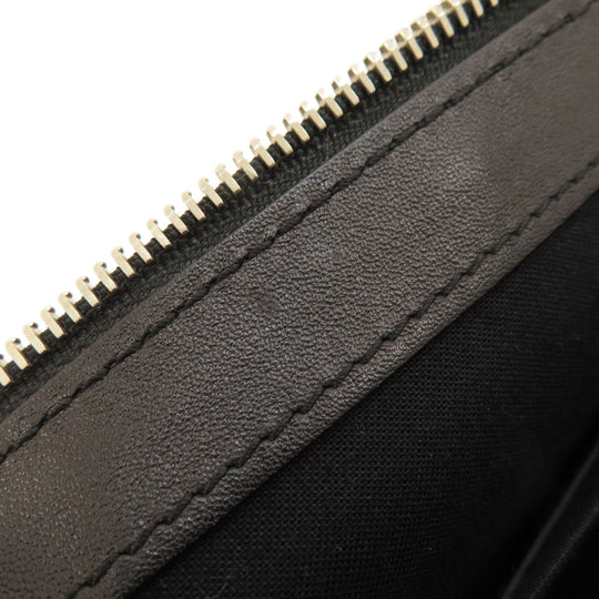 BALENCIAGA Clutch bag leather black logo mens Used Authentic