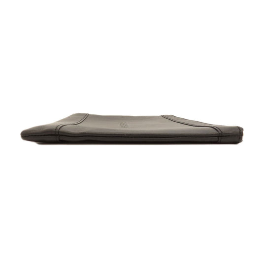 BALENCIAGA Clutch bag leather black logo mens Used Authentic