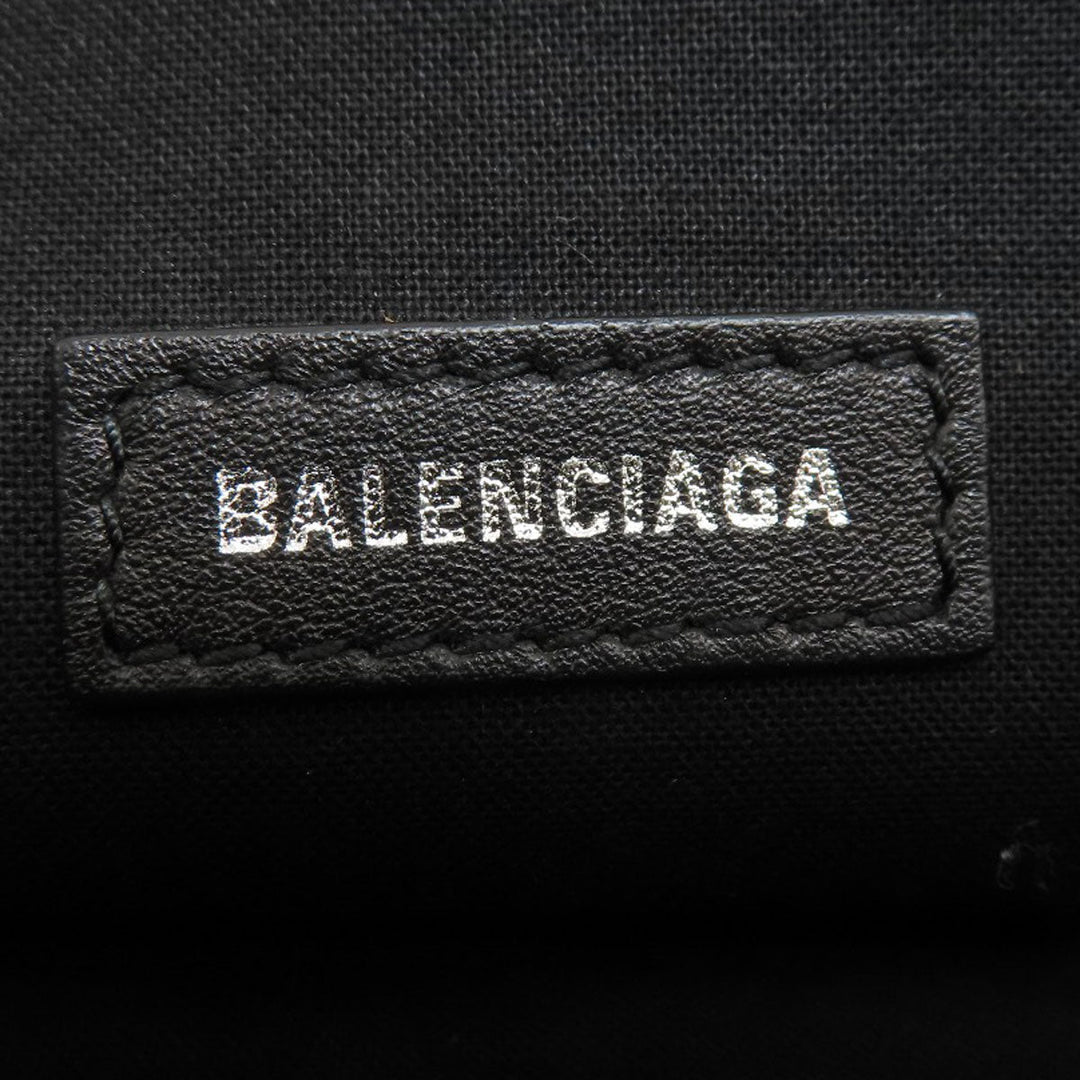 BALENCIAGA Clutch bag leather black logo mens Used Authentic