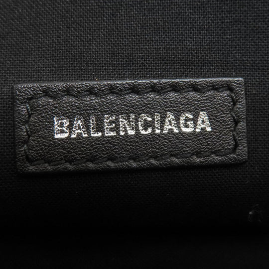 BALENCIAGA Clutch bag leather black logo mens Used Authentic