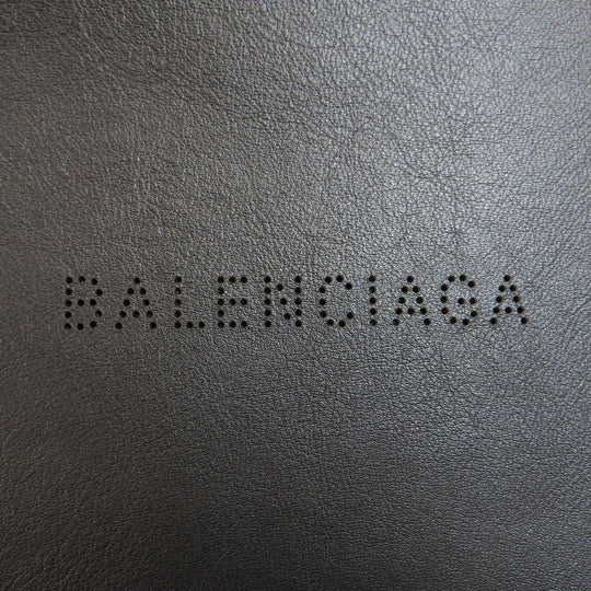 BALENCIAGA Clutch bag leather black logo mens Used Authentic
