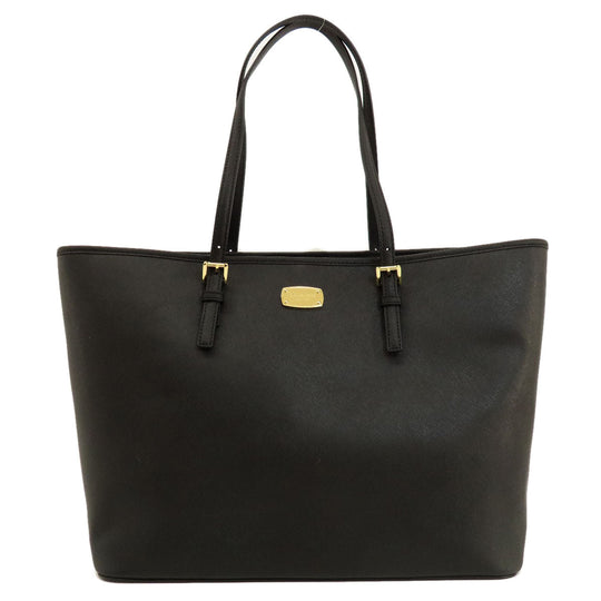 MICHAEL KORS Tote Bag leather black logo Women Used Authentic