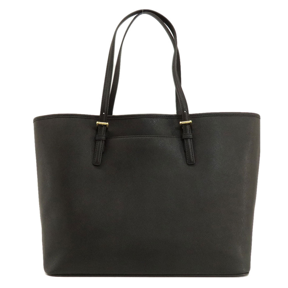 MICHAEL KORS Tote Bag leather black logo Women Used Authentic
