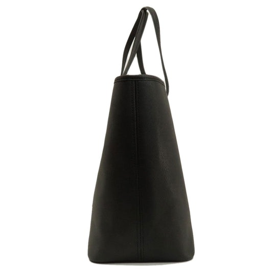 MICHAEL KORS Tote Bag leather black logo Women Used Authentic