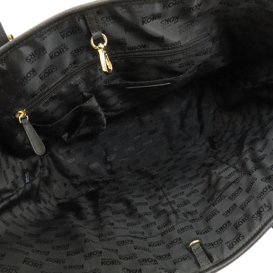 MICHAEL KORS Tote Bag leather black logo Women Used Authentic