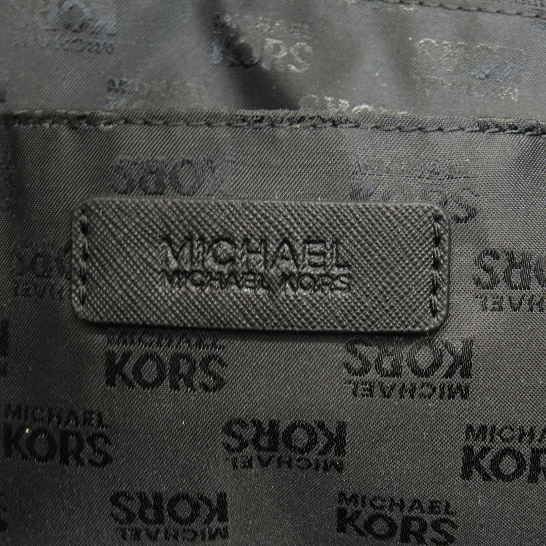 MICHAEL KORS Tote Bag leather black logo Women Used Authentic