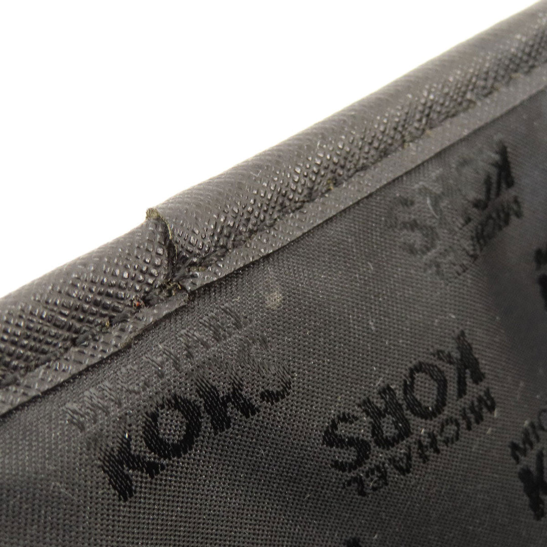 MICHAEL KORS Tote Bag leather black logo Women Used Authentic