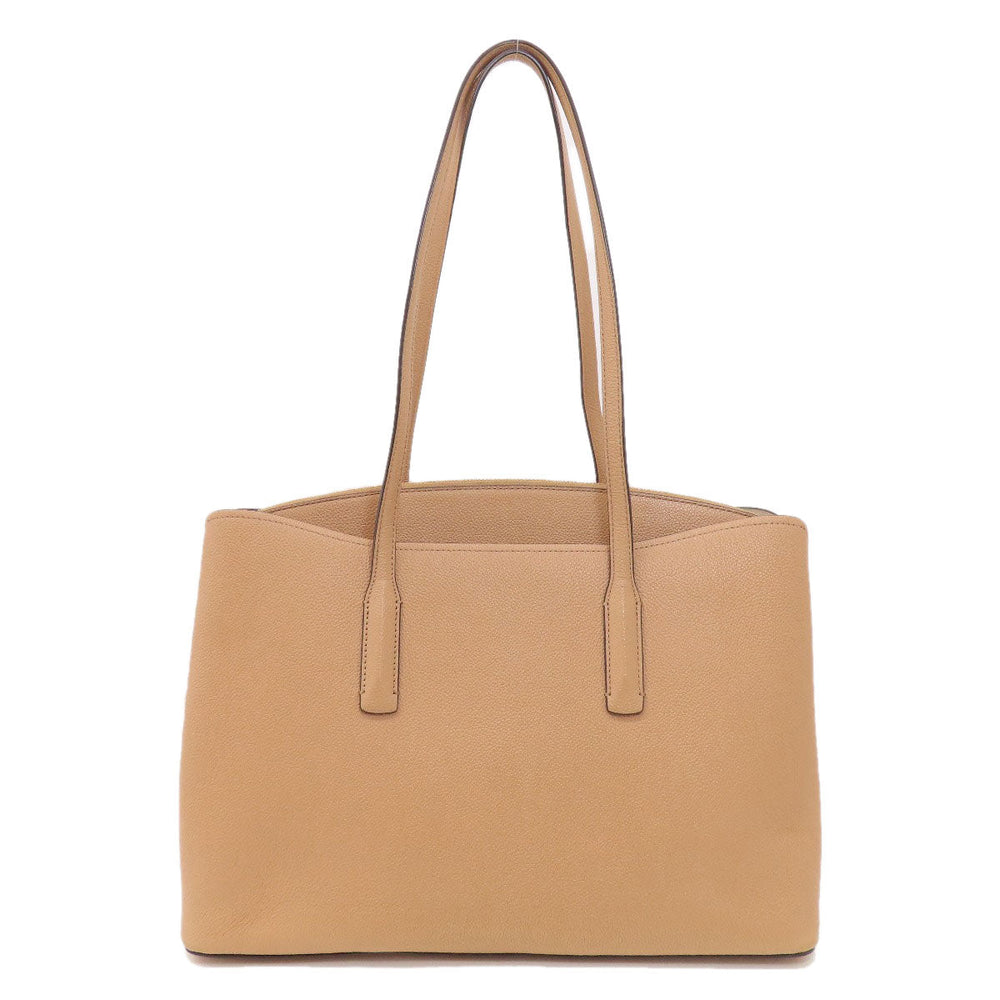 Kate Spade Tote Bag leather beige logo 2WAY Women Used Authentic