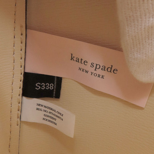 Kate Spade Tote Bag leather beige logo 2WAY Women Used Authentic