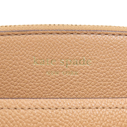 Kate Spade Tote Bag leather beige logo 2WAY Women Used Authentic