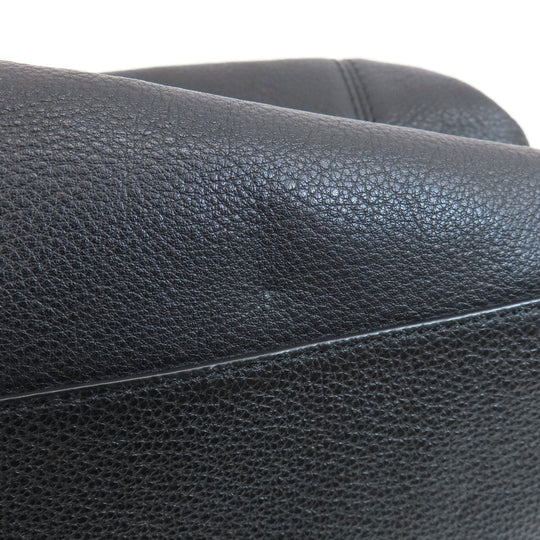 COACH Handbag F59325 leather black logo 2WAY Women Used Authentic