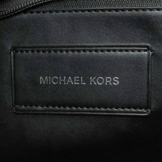 MICHAEL KORS Tote Bag canvas black MK signature Women Used Authentic