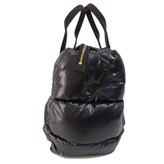 MONCLER Tote Bag Nylon black logo Women Used Authentic