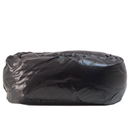 MONCLER Tote Bag Nylon black logo Women Used Authentic