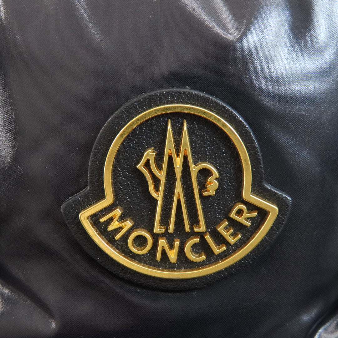 MONCLER Tote Bag Nylon black logo Women Used Authentic