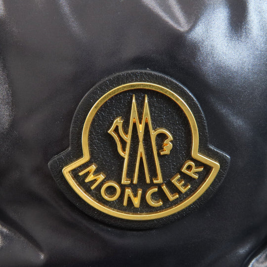 MONCLER Tote Bag Nylon black logo Women Used Authentic