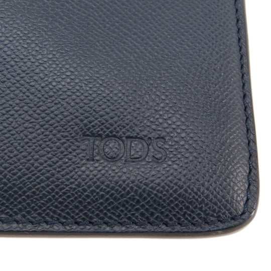 TOD�fS Shoulder Bag PVC Navy logo Women Used Authentic