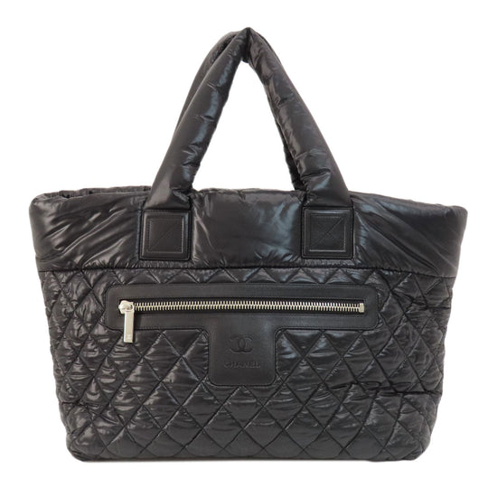 CHANEL Handbag Nylon black Cococoon SilverMetal