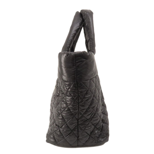 CHANEL Handbag Nylon black Cococoon SilverMetal