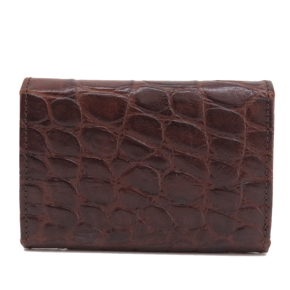 MULBERRY Coin case leather Brown Mini wallet embossed Women(Unisex) Used Authentic