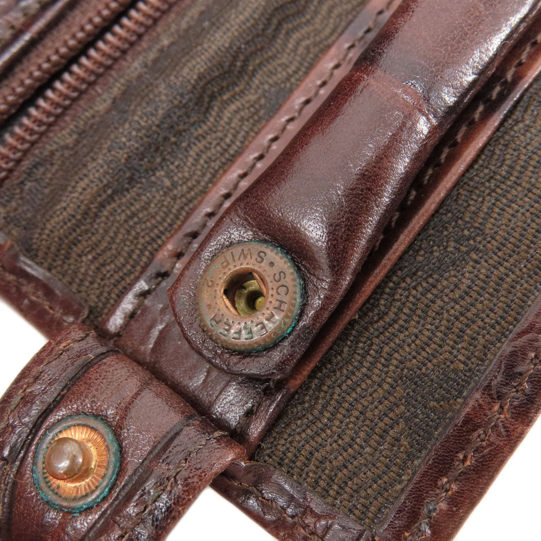 MULBERRY Coin case leather Brown Mini wallet embossed Women(Unisex) Used Authentic