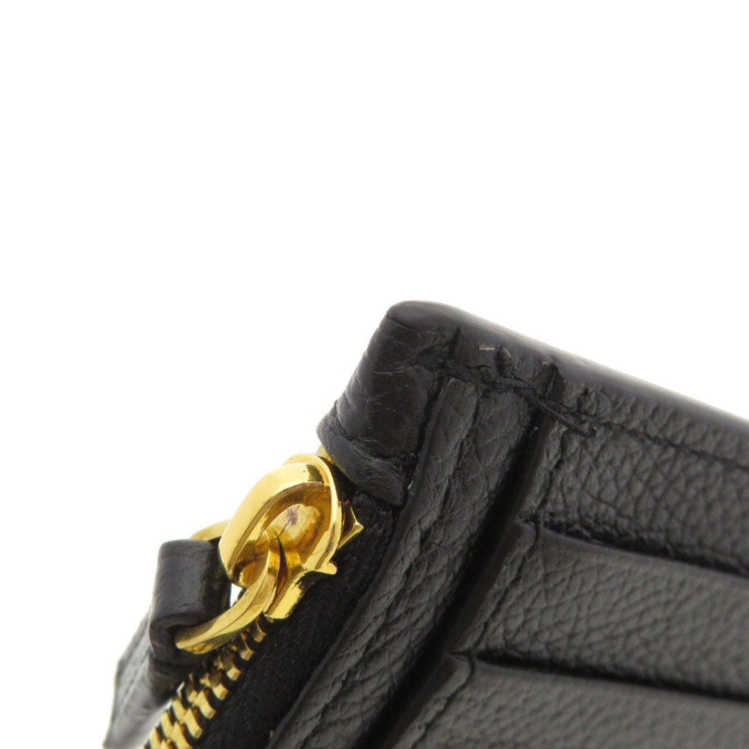 BALENCIAGA Coin case 594214 Calfskin black Logo motif Women(Unisex) Used Authentic