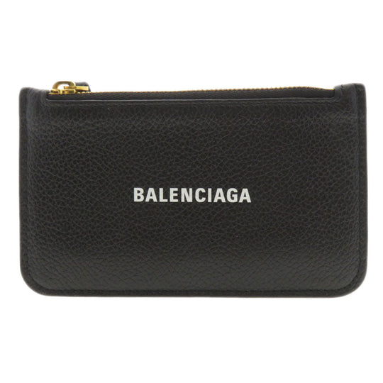 BALENCIAGA Coin case 594214 Calfskin black Logo motif Women(Unisex) Used Authentic