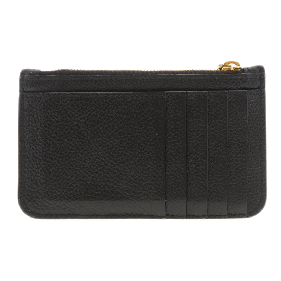 BALENCIAGA Coin case 594214 Calfskin black Logo motif Women(Unisex) Used Authentic