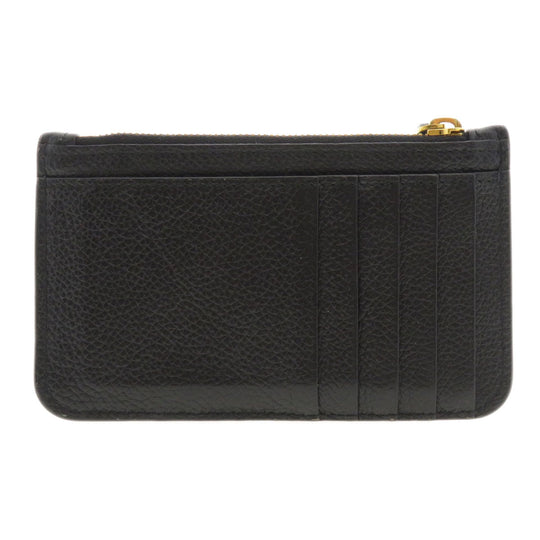 BALENCIAGA Coin case 594214 Calfskin black Logo motif Women(Unisex) Used Authentic
