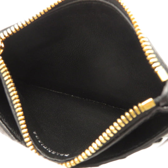 BALENCIAGA Coin case 594214 Calfskin black Logo motif Women(Unisex) Used Authentic